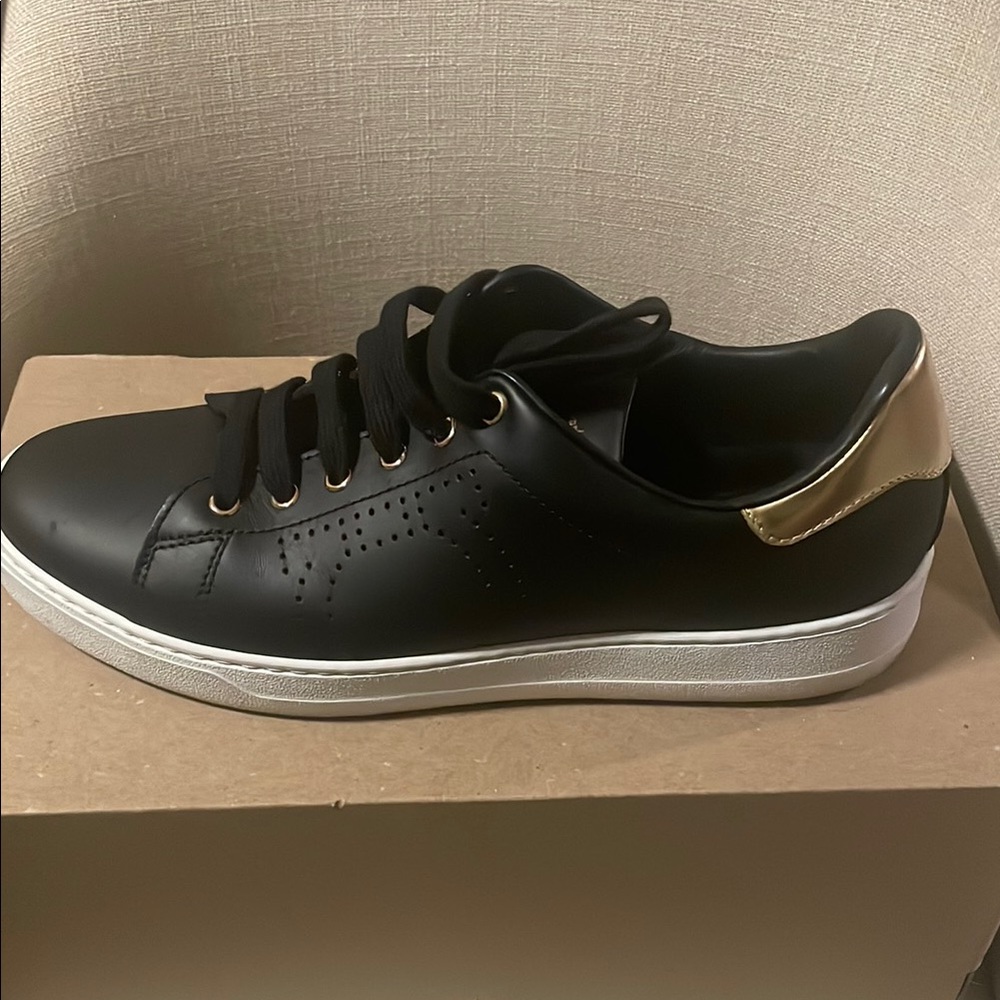 Black and Gold Sneakers